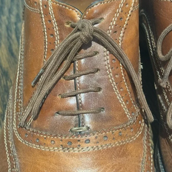 Men’s leather oxfords. Size 10. - Picture 3 of 4
